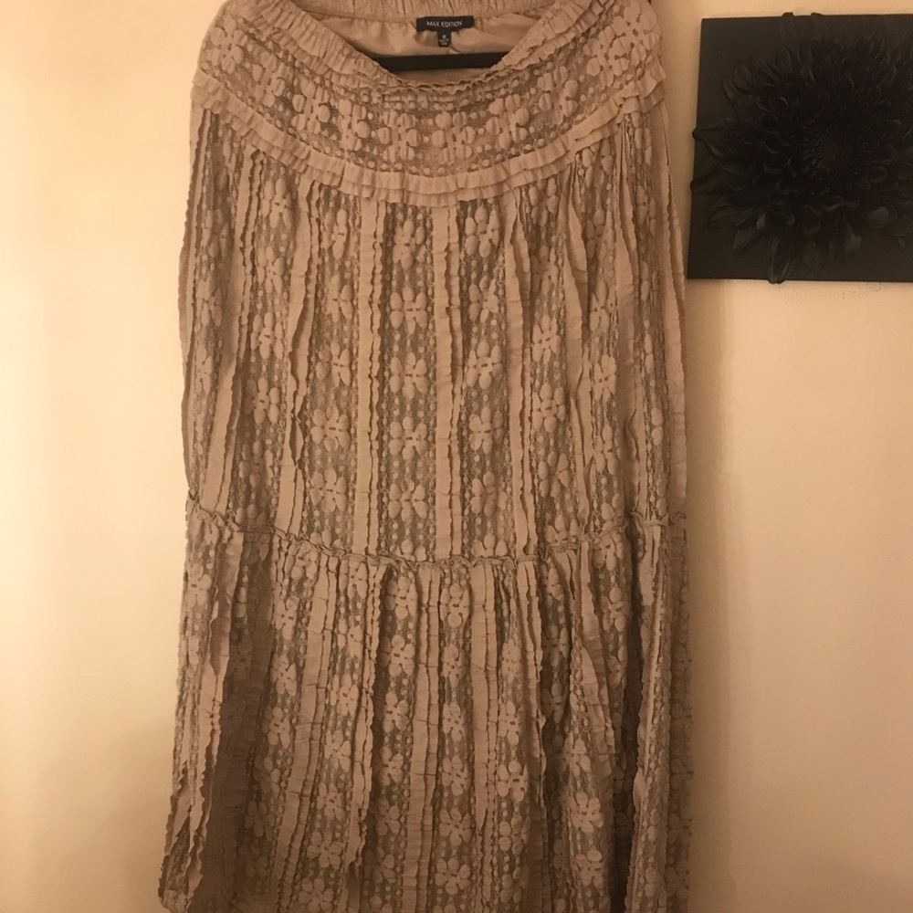 Taupe designer skirt-Max Edition